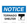 Clarion Safety Systems OSHA Compliant Notice/Tornado Shelter Safety Signs Indoor/Outdoor Aluminum (BE) 10" X 7" OS1054NH-BESW1